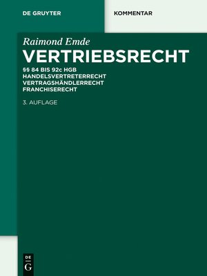cover image of Vertriebsrecht